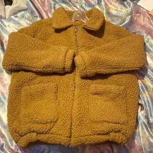Brown Teddy Fleece Jacket